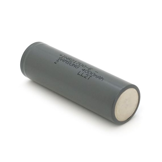 Акумулятор 21700 Li-Ion Samsung (For Tesla) INR21700E, 4000mAh-5C, 4.2/3.7/2.5V, Gray, 2 шт. в упаковці, ціна за 1 шт | Зображення 1