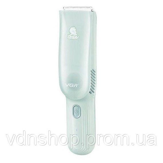 Дитяча машинка для стрижки VGR V-155 GREEN дітей новонароджених безшумна тиха з насадками 0-12 мм RN-23 | Зображення 2