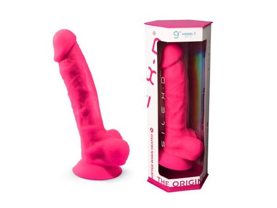 Фалоімітатор SilexD Tomas Pink (MODEL 1 size 9in), двошаровий, силікон + Silexpan, діаметр 4,9см | Зображення 8