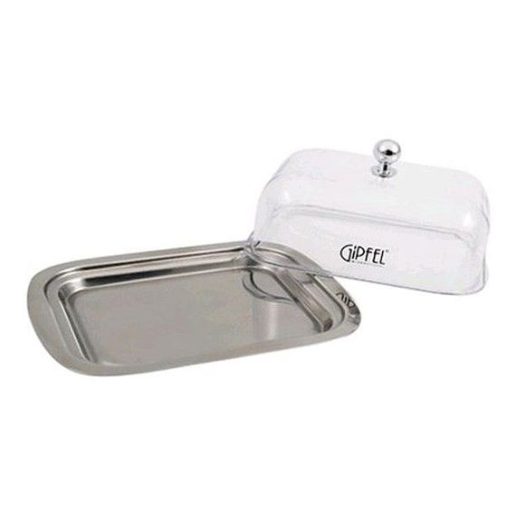 Масленка Gipfel GP-5517 15х12х8 см срібляста | Зображення 1