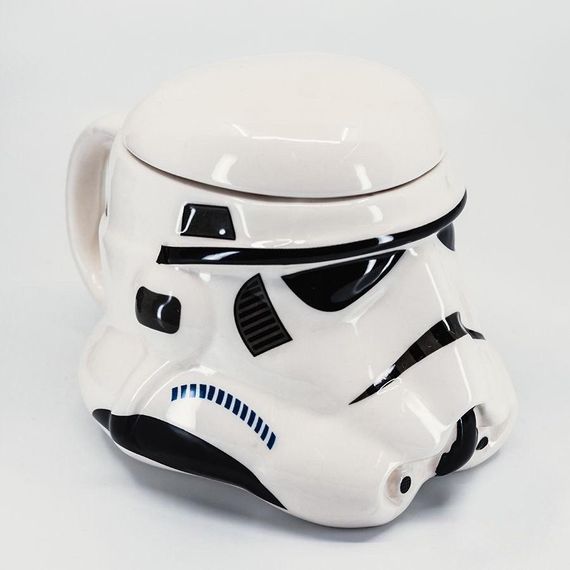 Чашка із кришкою Star Wars 3D Штурмовик (Біла) Кераміка (код: SKU-1212884063) | Зображення 4