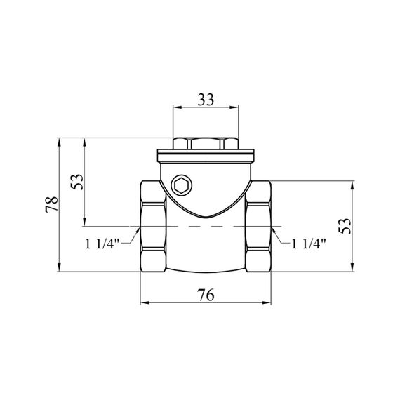 Пелюстковий клапан Karro 1 1/4" ВВ латунний KR-107 | Зображення 1