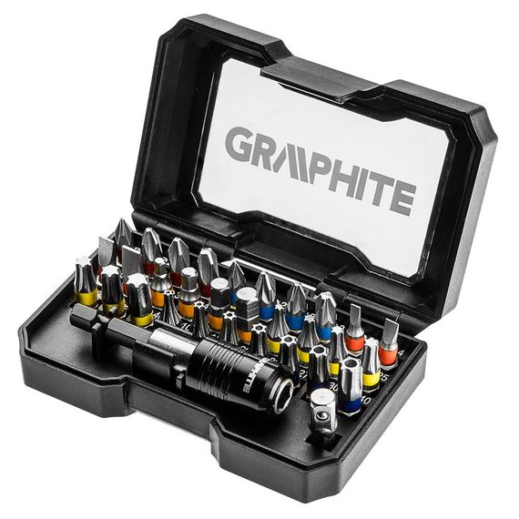 Набор бит GRAPHITE, 32 шт, с держателем (56H608)