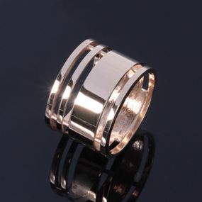 Широкое кольцо из красного золота 21.5