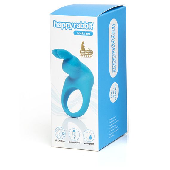 Эрекционное кольцо Happy Rabbit Rechargeable Cock Ring Blue Sex Aura | Зображення 2