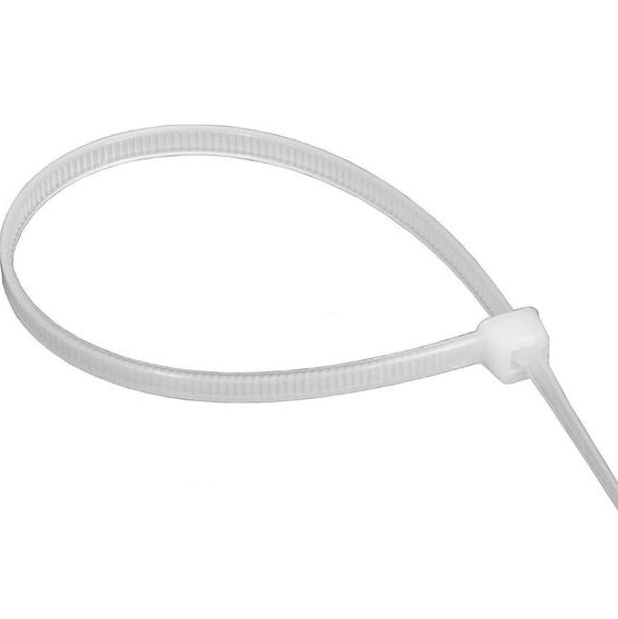 Хомут пластиковий 4,6*400 (5*400)мм універсальний білий 100шт/уп Туреччина APRO