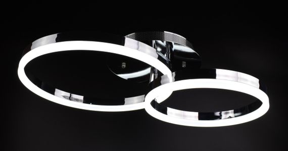 Люстра світлодіодна стельова LED світильник для квартири на стелю лед з пультом 25642 Хром 10х40х62 см. | Зображення 1