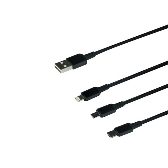 USB Borofone BX72 3-in-1 IP+Type-C+Micro | Зображення 1