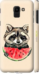 Чохол на Samsung Galaxy J6 2018 Єнотик з кавуном "4605m-1486-2448"