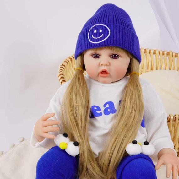 Силіконова Колекційна Лялька Реборн Reborn Дівчинка Фібі (Вінілова Лялька) Висота 60 см | Зображення 2