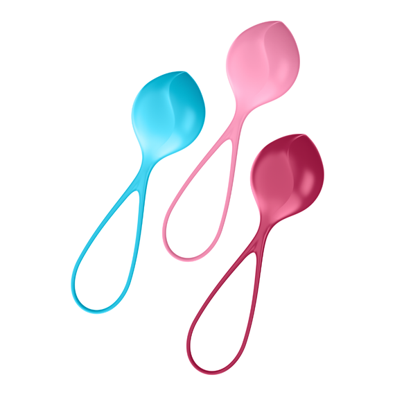 Вагінальні кульки набір Strengthening Balls, 3 шт вага: 62-82-98 гр Satisfyer (Німеччина)