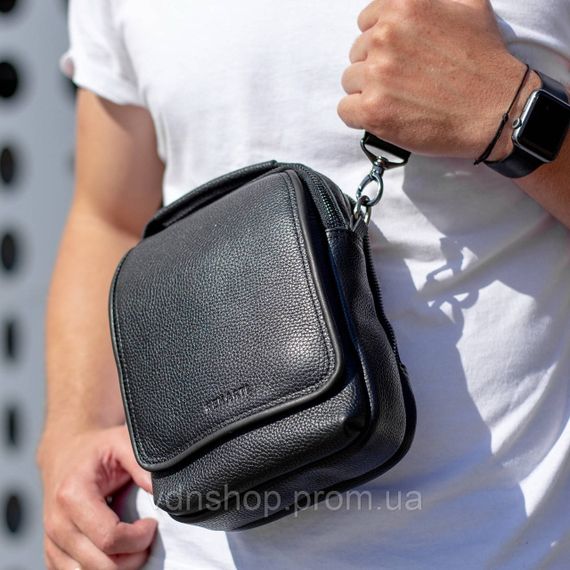 Чоловіча шкіряна сумка-барсетка 22х18х9, месенджер через плече з ручкою TD-22011 | Зображення 2
