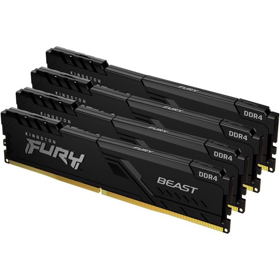 Модуль пам&#039;яті для комп&#039;ютера DDR4 32GB (4x8GB) 3200 MHz Beast Kingston Fury (ex.HyperX) (KF432C16BBK4/32) | Зображення 1