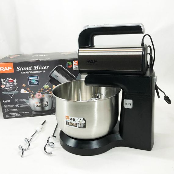 Настольный миксер тестомес RAF R.6652 1000 Вт 3.5 л, Бытовой миксер для взбивания крема AY-54 | Зображення 9