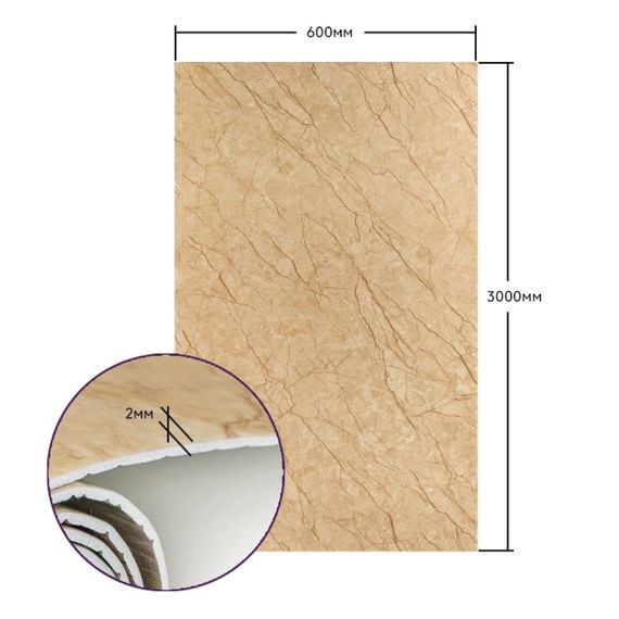 Самоклеюча стінова PET плитка у рулоні 600*3000*2mm SW-00001692 | Зображення 2