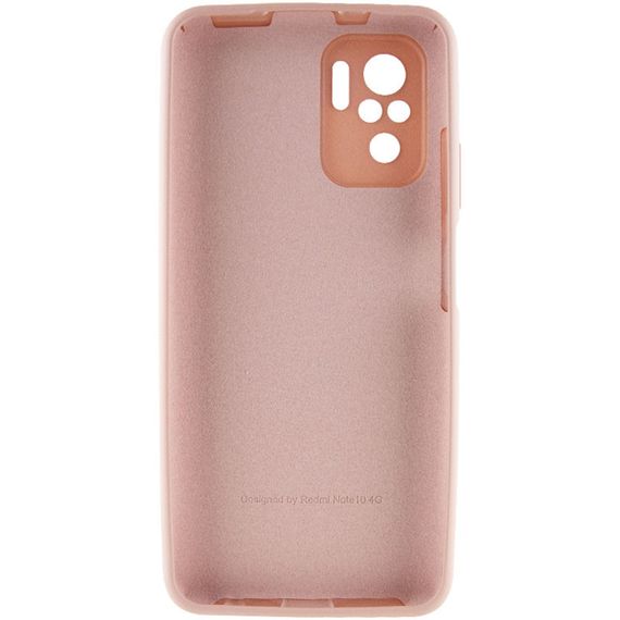 Чехол Silicone Cover Full Camera (AA) для Xiaomi Redmi Note 10 / Note 10s Full camera, Рожевий/Pink Sand | Зображення 1