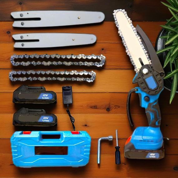 Акумуляторна ланцюгова пилка з 2 шинами Chain Saw 6 та 8 • Потужна міні-пила для дому та саду | Зображення 1