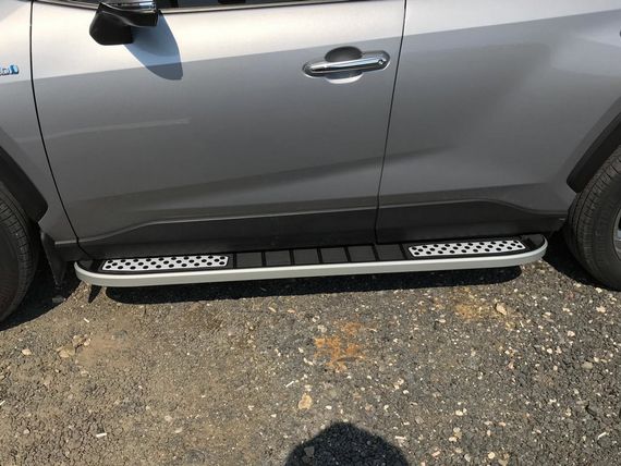 Боковые пороги Tayga V2 (2 шт., алюминий) для Toyota Rav 4 2019-2024 | Зображення 5