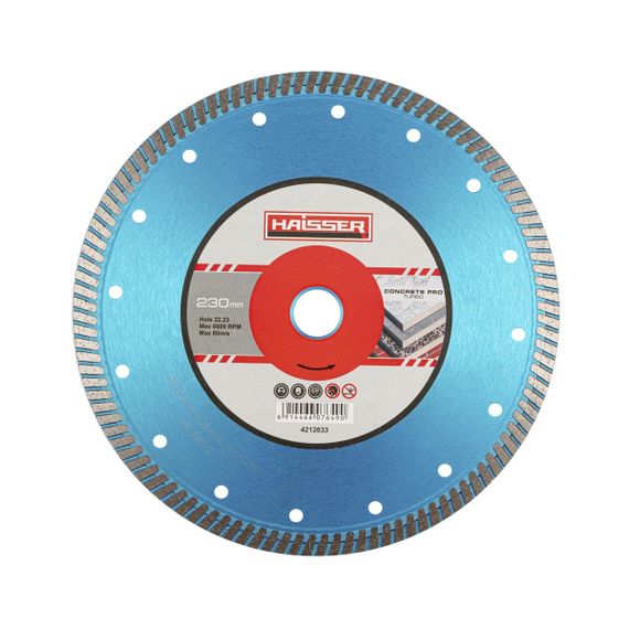 Диск алмазний Turbo concrete pro 230х3.0х10х22.23 Haisser