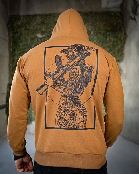 Мілiтарі Худі Girl койот ПП7782