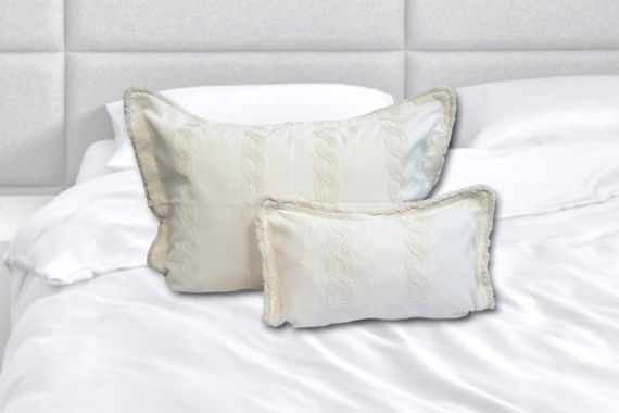 Покрывало з бахромой Kayra 240х260 см Ester кремовое | Зображення 3