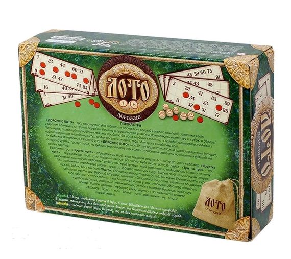 Настільна гра "Лото Дорожнє" бочата DTG51U Danko Toys, в коробці (4823102801759) | Зображення 1