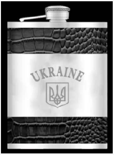 Фляга из нержавеюшей стали (283мл/ 10oz.) UKRAINE 🇺🇦 WKL-022