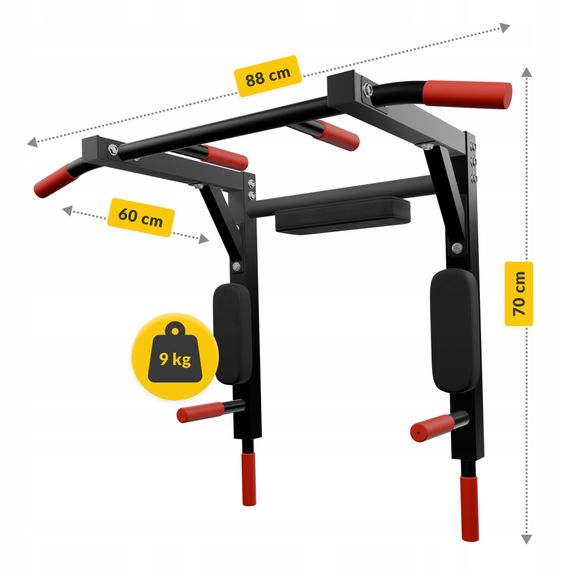 Турнік-бруси навісний 4FIZJO 2 в 1 Black (P-5905973402644) | Зображення 8