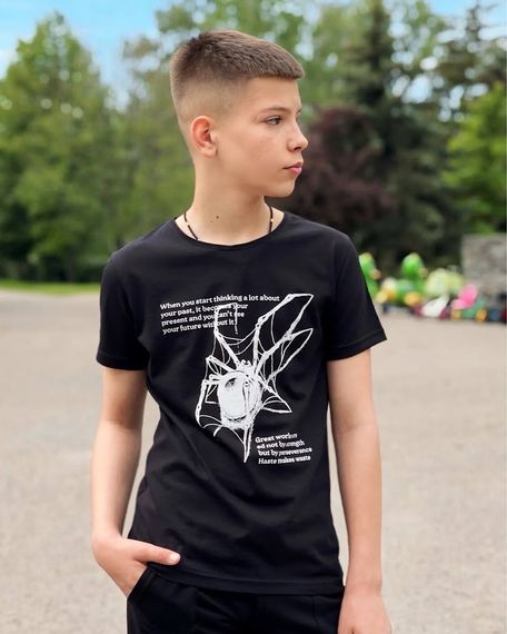 Футболка для хлопчика (підліткова) Носи своє 140 Чорний (p-13781-154448) | Зображення 3
