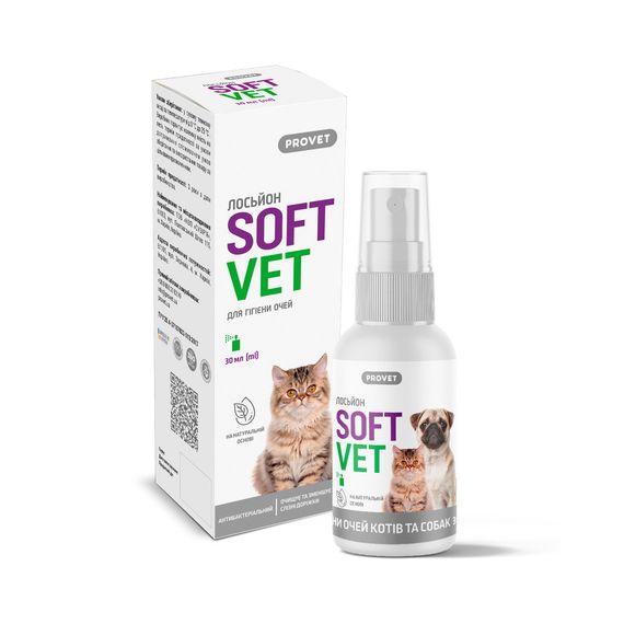 Лосьйон Provet SOFTVET для гігієни очей котів і собак 30 мл | Зображення 2