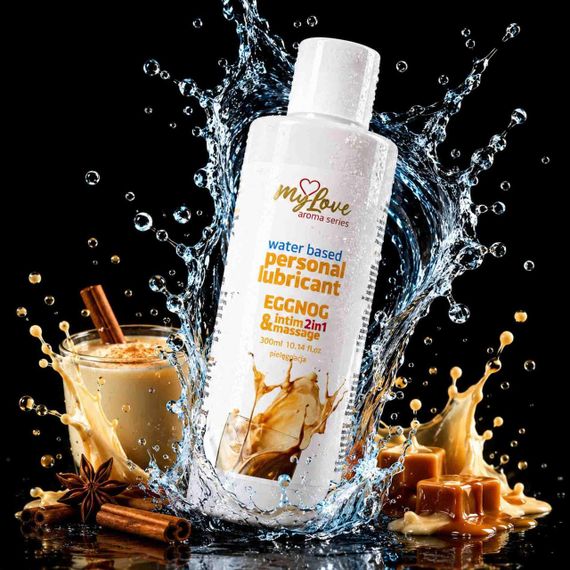 2в1 лубрикант та масажний гель - MyLove Aroma Series Intim&Massage Eggnog, 300 мл Sex Aura | Зображення 1