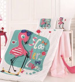 Постільна білизна в ліжечко для новонароджених Belizza Flamingo Ранфорс Бавовна