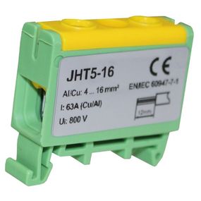 Клема силова СКНГз-JHT5-16 4-16мм2 63А "PE" жовто-зелена Ny95506540