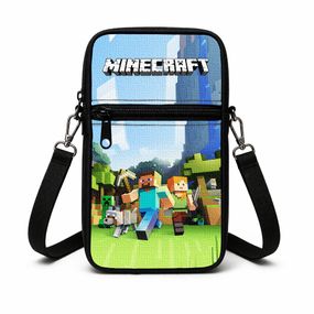 Сумка-чохол для телефону Minecraft,дитяча сумка через плече, водонепроникна міні-сумка (4745)