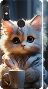 Чохол на Xiaomi Redmi Note 5 Pro Білий кіт "5646m-1353-2448"