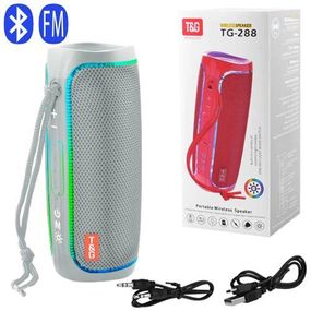 Портативная Bluetooth колонка с LED подсветкой TG288. Цвет: серый
