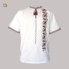 Рубашка Украинская вышиванка 584 цвет белый размер L/XL