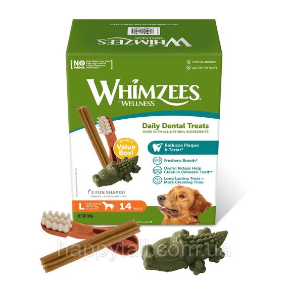 Ласощі Whimzees Variety Value Box д/собак Набір Variety Value L 14 шт