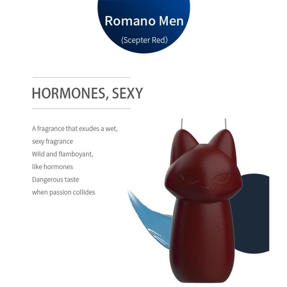 Свеча лисичка низкотемпературная Roomfun Scepter Red с ароматом, темно-красная Sex Aura | Зображення 1