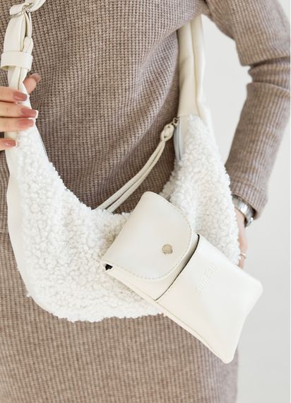 Женская сумка Sambag HOBO S DOLLY Белая 30 х 13 х 8 см (53100808) | Зображення 5