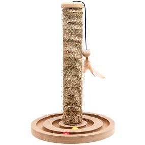 Кігтеточка для котів Flamingo Seaweed+Toy Brigitte, 29 см х 29 см х 40 см