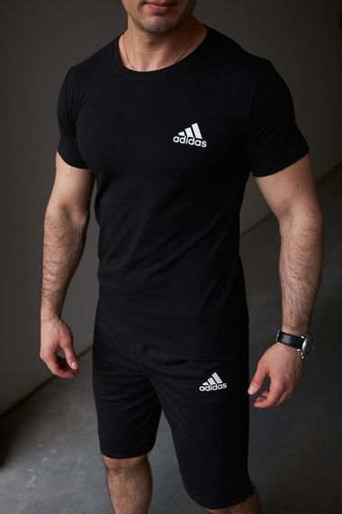 Комплект чоловічий Adidas: футболка чорна + шорти чорні (9445815181) | Зображення 3