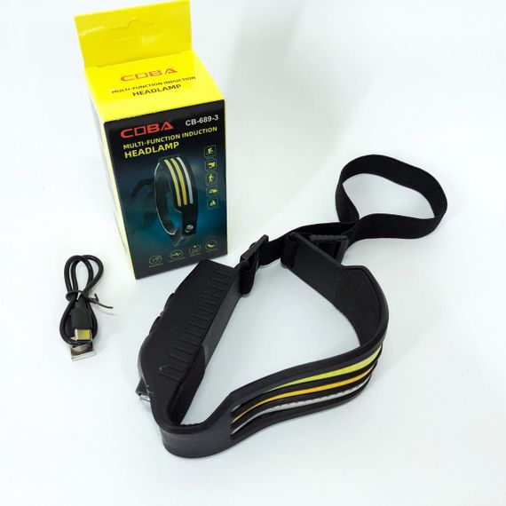 Тактичний ліхтар з ремінцем для голови BL-W689-LM+3COB, Налобний ліхтар для сантехніка ZY-13 | Зображення 8