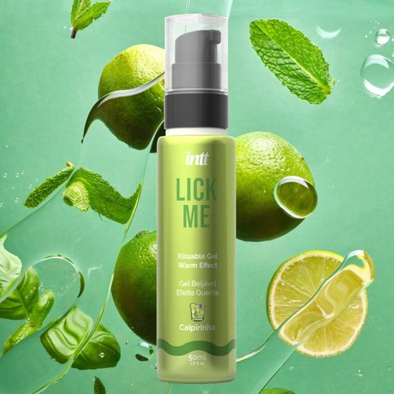 Оральний гель зі смаком кайпіриньї Intt Lick Me Caipirinha з зігрівальним ефектом, 50 мл Sex Aura | Зображення 1