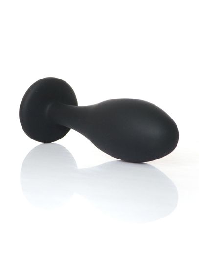 Анальна пробка - Jewellery Silicone Black Plug M Clear | Зображення 3