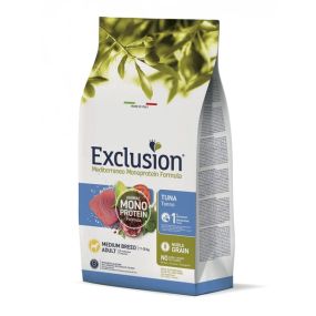Повнораціонний сухий корм Exclusion Adult Tuna Medium Breed з тунцем для дорослих собак середніх порід 12 кг