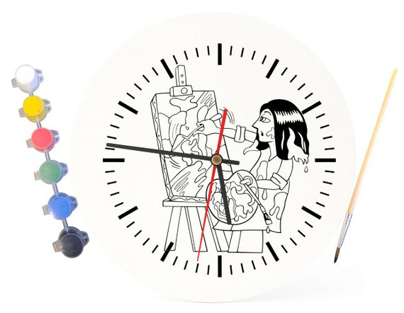 Детский набор для творчества часы раскраска Художник 30 см (Г0195) | Зображення 3