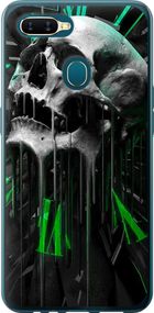 Чехол на Oppo A5S Череп-часы "4100u-1892-17620"