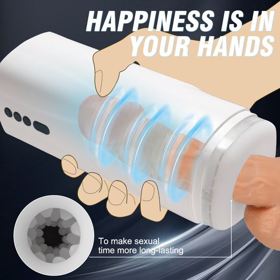 Мастурбатор "Carrie Cup telescopic", 10 режимів вібрації, руху вгору/вниз Sex Aura | Зображення 7