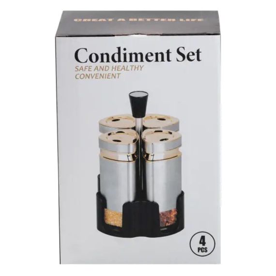 Набор для специй 4 емкости по 120 мл на подставке HP1324 | Зображення 5